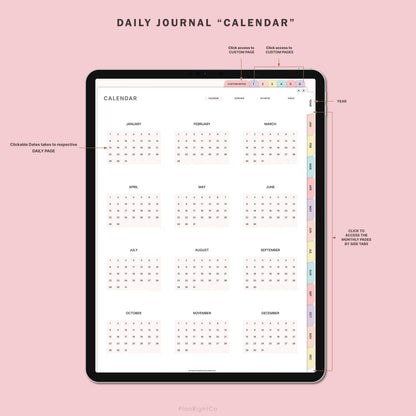 Digital Daily Journal Template for Goodnotes