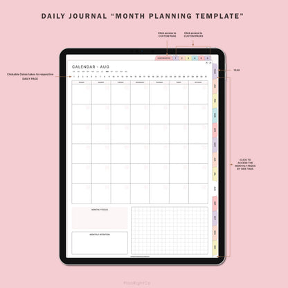 Digital Daily Journal Template for Goodnotes