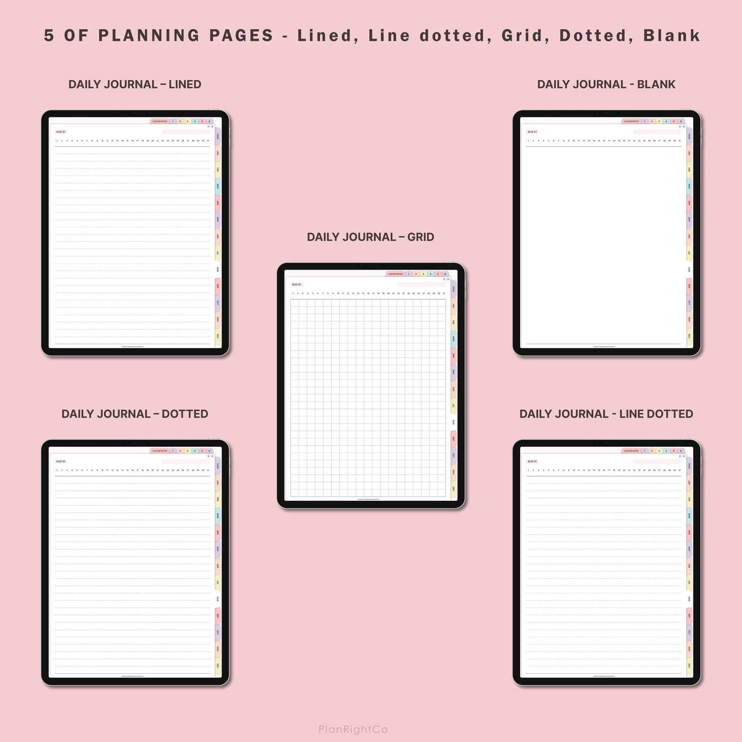 Digital Daily Journal Template for Goodnotes