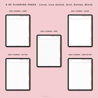 Digital Daily Journal Template for Goodnotes