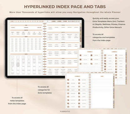 All-in-One Digital Planner 2026 Undated Daily Weekly Monthly