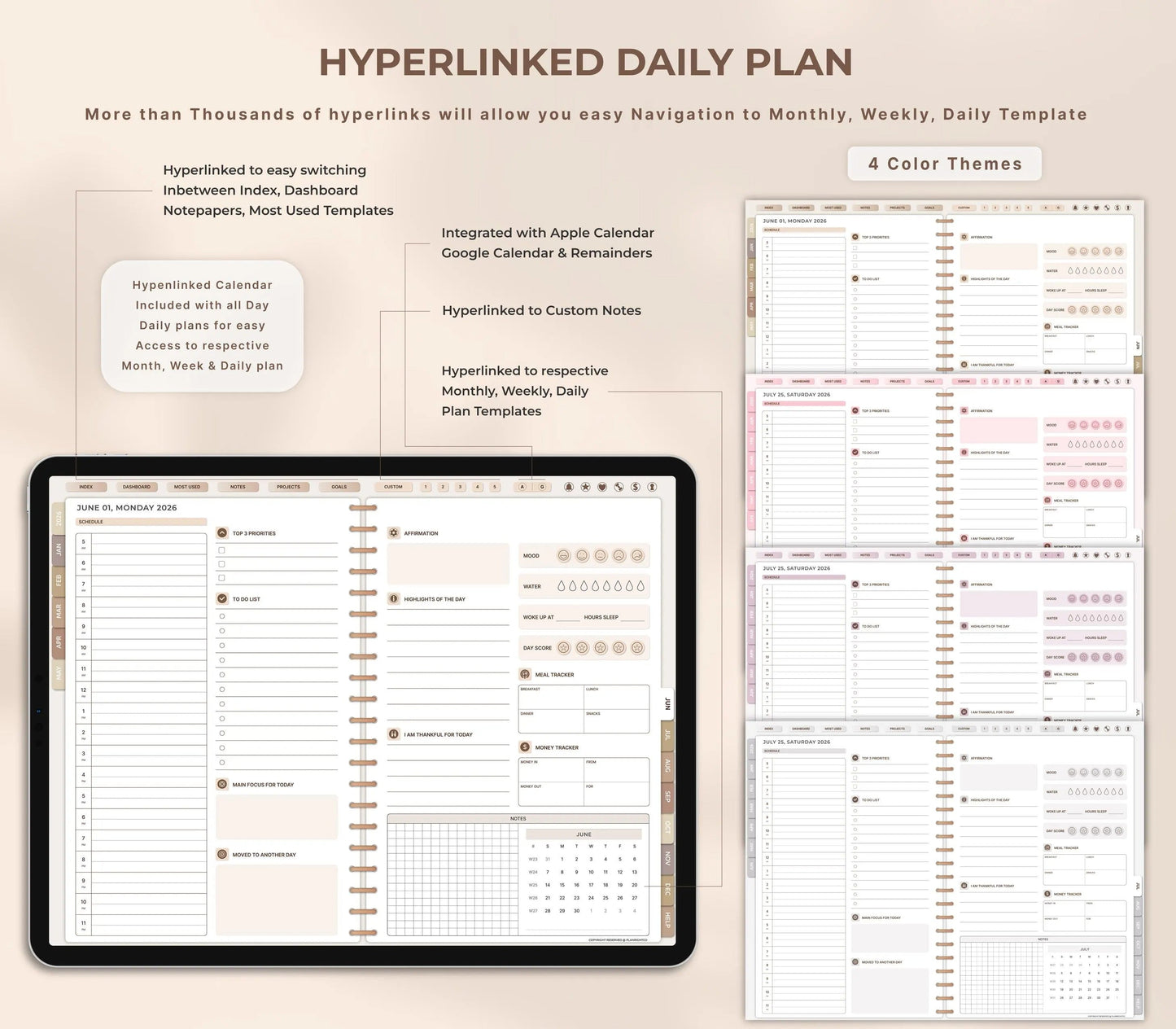 All-in-One Digital Planner 2026 Undated Daily Weekly Monthly