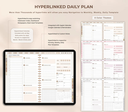 All-in-One Digital Planner 2026 Undated Daily Weekly Monthly