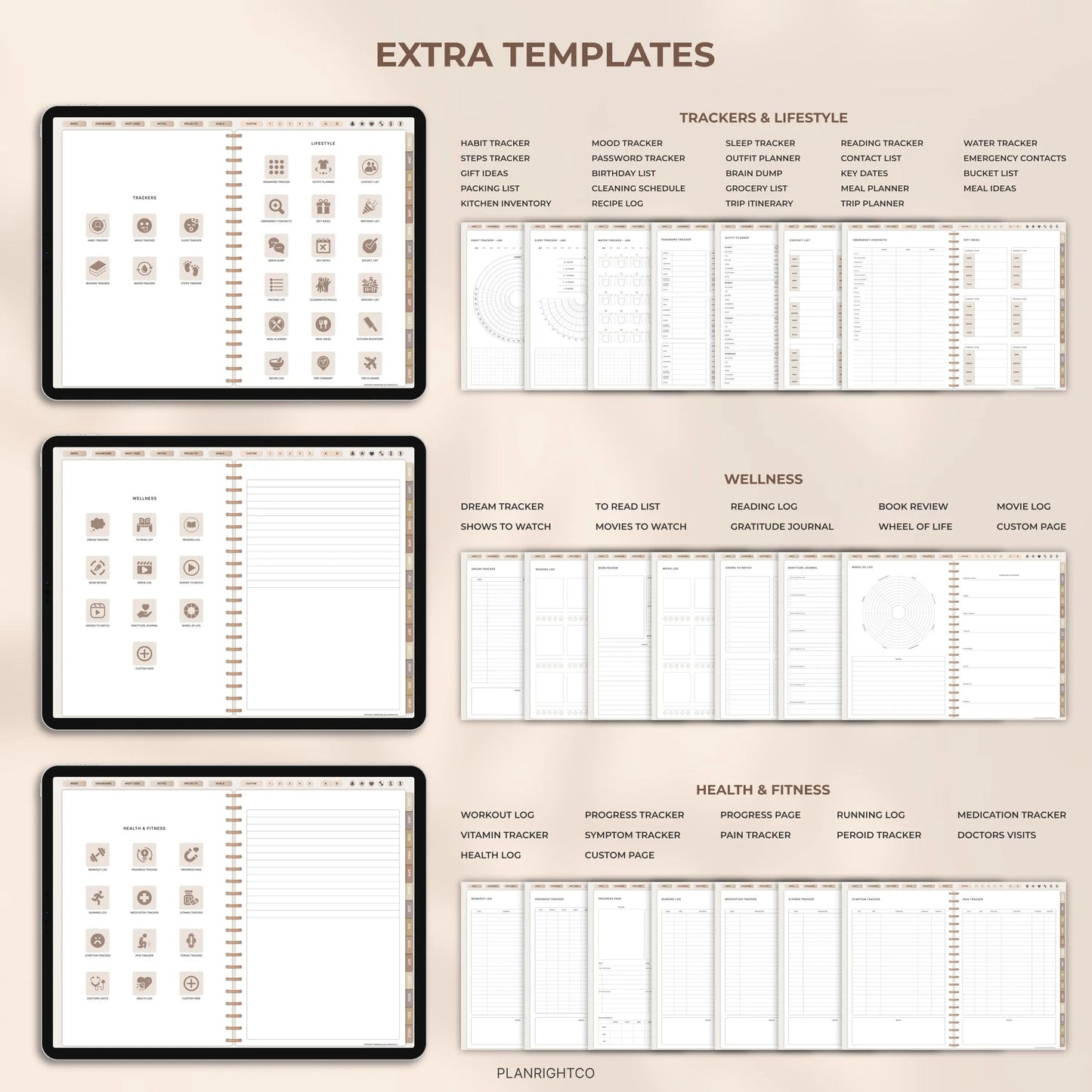 All-in-One Digital Planner 2026 Undated Daily Weekly Monthly