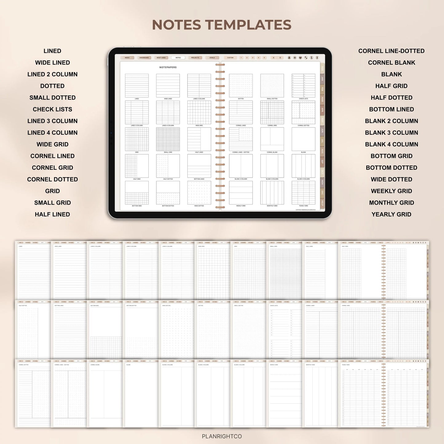 All-in-One Digital Planner 2026 Undated Daily Weekly Monthly