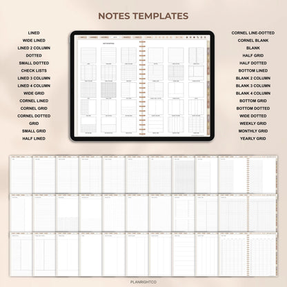 All-in-One Digital Planner 2026 Undated Daily Weekly Monthly