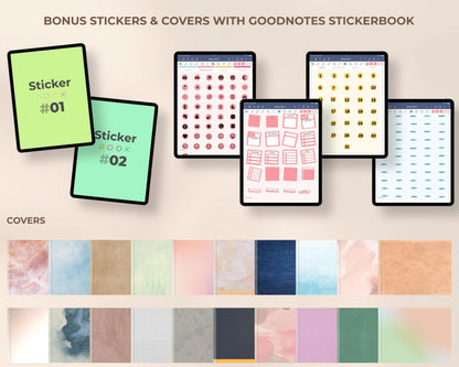 All-in-One Digital Planner 2026 Undated Daily Weekly Monthly