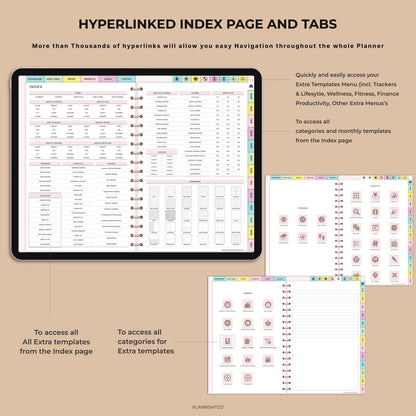 All-in-One 2026 Digital Planner Hyperlinked GoodNotes iPad Daily Weekly Monthly