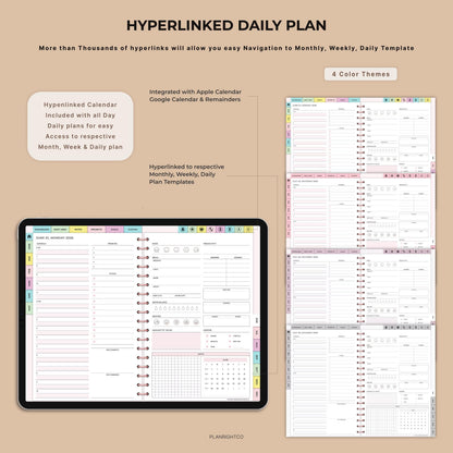 All-in-One 2026 Digital Planner Hyperlinked GoodNotes iPad Daily Weekly Monthly