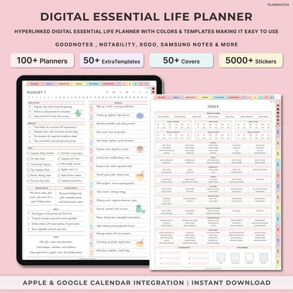 Digital Life Planner, Ultimate Life Planner Google, All in One Life Planner