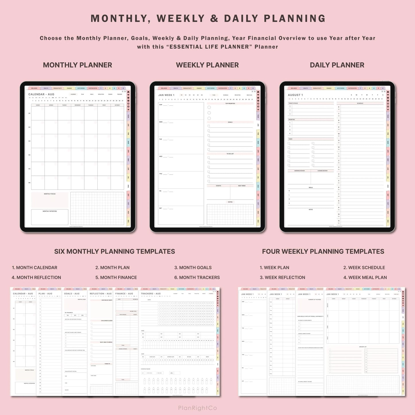 Digital Life Planner, Ultimate Life Planner Google, All in One Life Planner