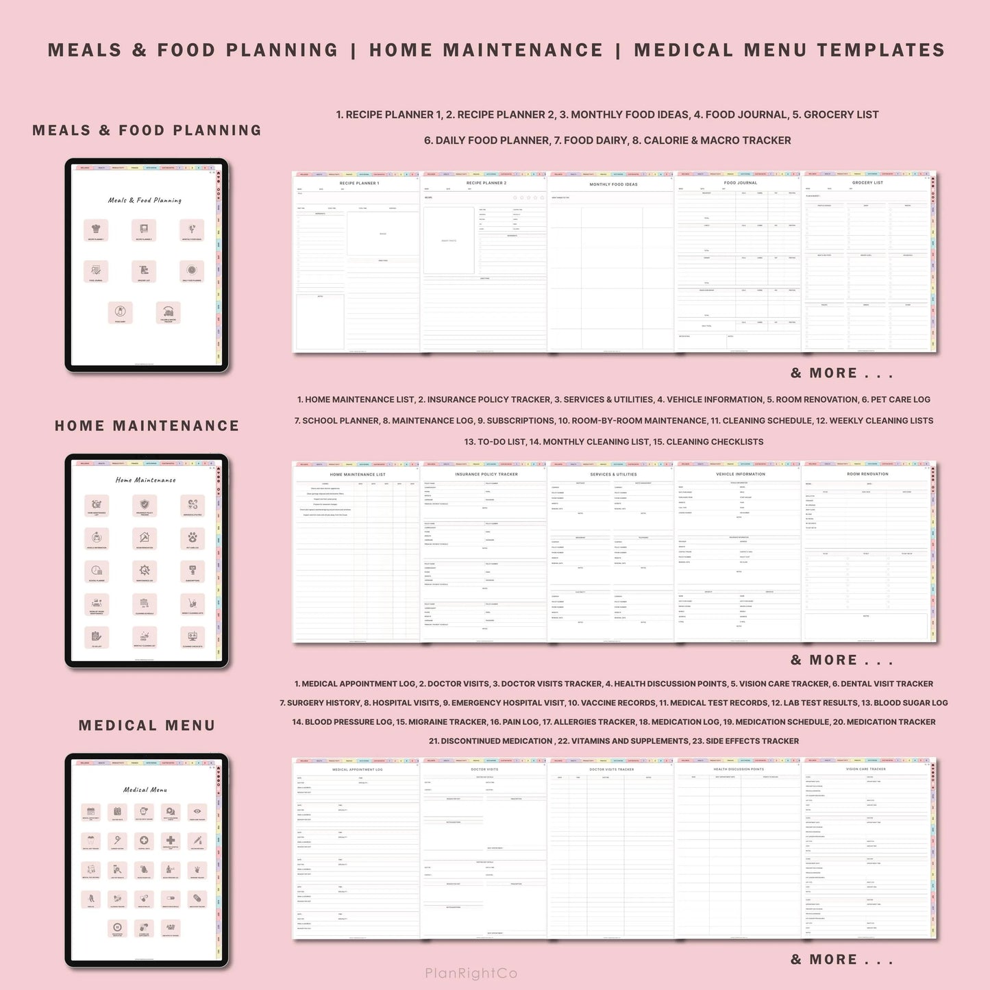 Digital Life Planner, Ultimate Life Planner Google, All in One Life Planner