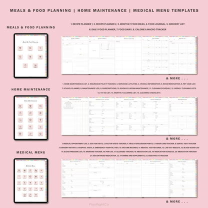 Digital Life Planner, Ultimate Life Planner Google, All in One Life Planner