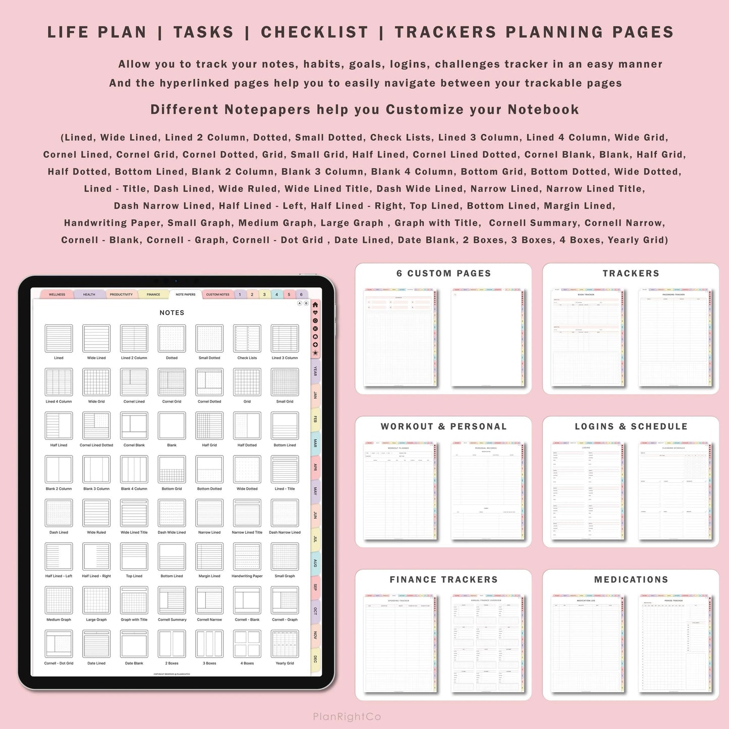 Digital Life Planner, Ultimate Life Planner Google, All in One Life Planner