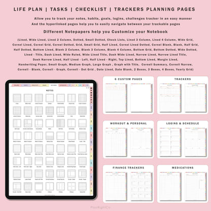 Digital Life Planner, Ultimate Life Planner Google, All in One Life Planner