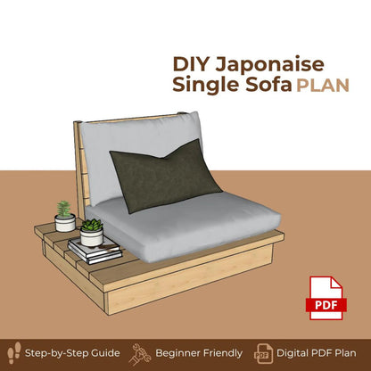Japanese Style Single Sofa Plan