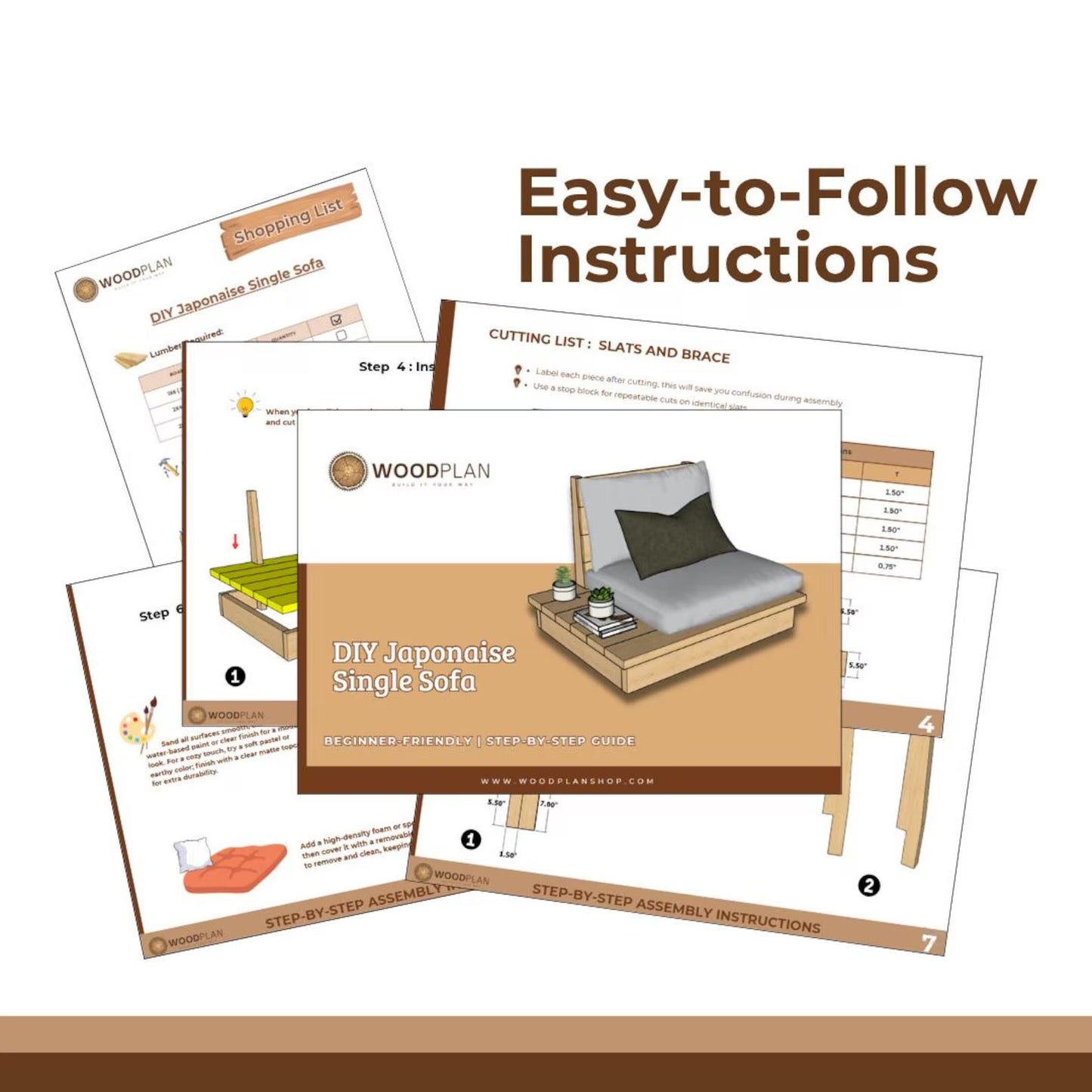 Japanese Style Single Sofa Plan