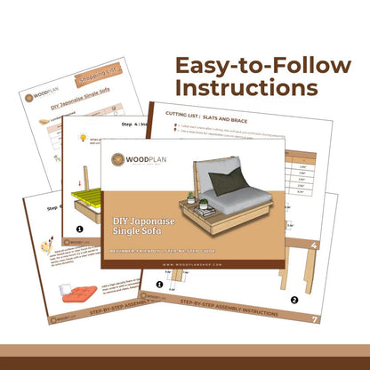 Japanese Style Single Sofa Plan